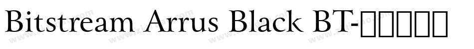 Bitstream Arrus Black BT字体转换